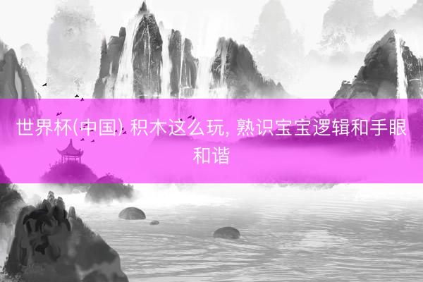 世界杯(中国) 积木这么玩， 熟识宝宝逻辑和手眼和谐