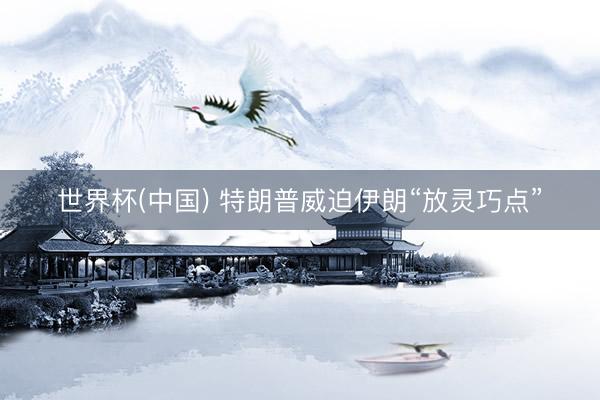 世界杯(中国) 特朗普威迫伊朗“放灵巧点”